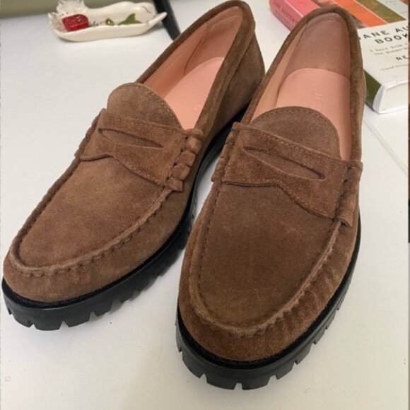 J. Crew Winona Lug Sole Penny Loafers in Toffee Size 9 - Picture 3 of 11